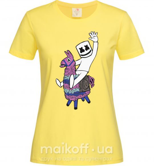 Женская футболка Marshmello fortnite Лимонный фото