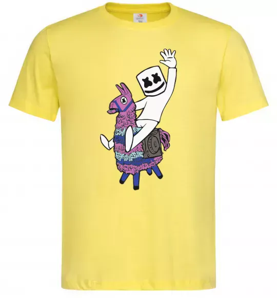 Мужская футболка Marshmello fortnite Лимонный фото