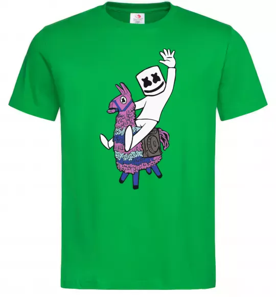 Мужская футболка Marshmello fortnite Зеленый фото