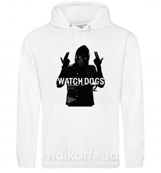 Мужская толстовка (худи) Watch Dogs Wrench Белый фото