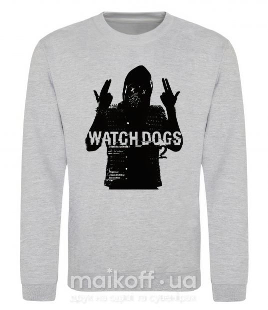 Світшот Watch Dogs Wrench Сірий меланж фото
