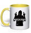Чашка с цветной ручкой Watch Dogs Wrench Солнечно желтый фото