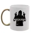 Чашка з кольоровою ручкою Watch Dogs Wrench Золото фото