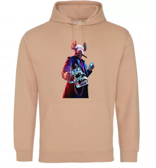 Чоловіча толстовка (худі) Watch dogs свин Пісочний фото