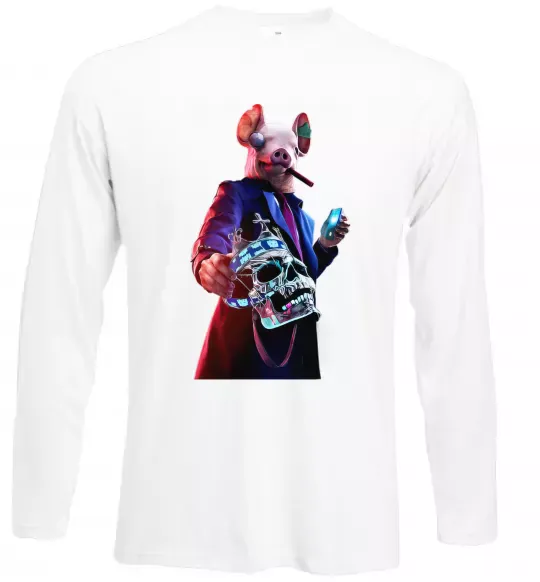 Лонгслив Watch dogs свин Белый фото