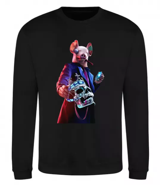 Свитшот Watch dogs свин Черный фото