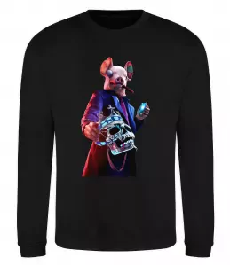 Свитшот Watch dogs свин Черный фото