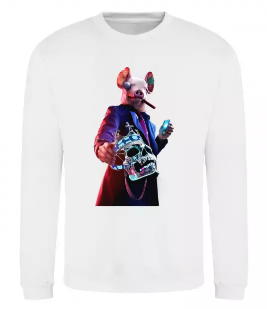 Свитшот Watch dogs свин Белый фото