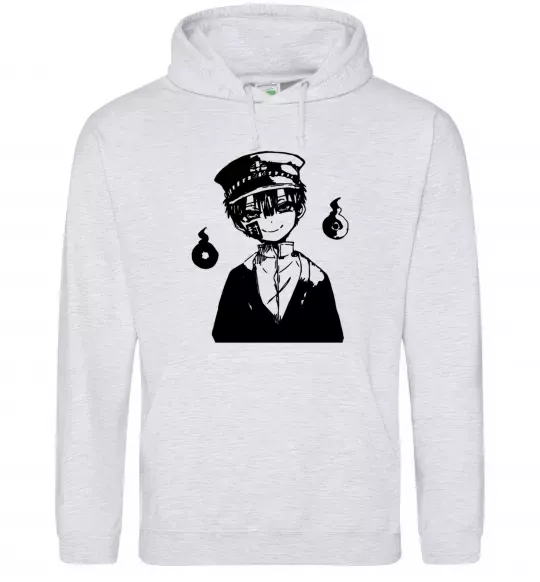 Чоловіча толстовка (худі) Hanako Toilet-Bound Сірий меланж фото