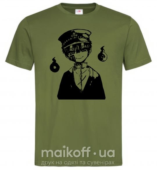 Мужская футболка Hanako Toilet-Bound Оливковый фото