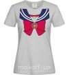 Женская футболка Sailor moon бант Серый фото