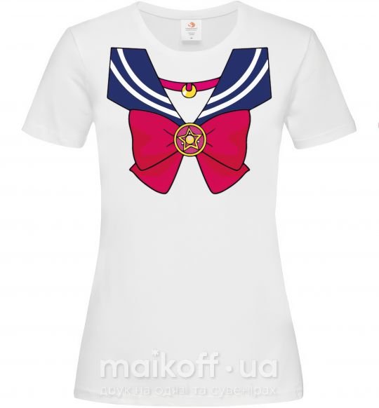Жіноча футболка Sailor moon бант Білий фото
