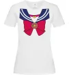 Женская футболка Sailor moon бант Белый Женская футболка Sailor moon бант Белый фото