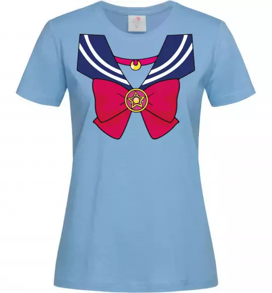 Женская футболка Sailor moon бант Голубой фото