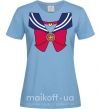 Жіноча футболка Sailor moon бант Блакитний фото