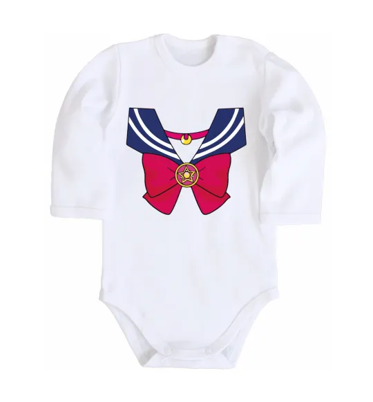 Детский боди Sailor moon бант Белый фото