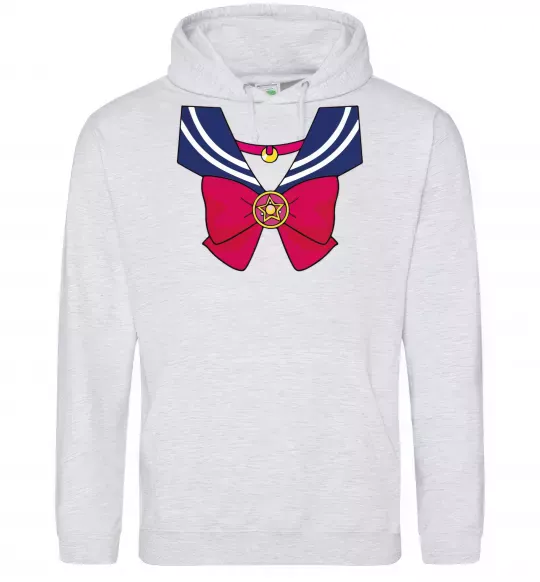 Жіноча толстовка (худі) Sailor moon бант Сірий меланж фото