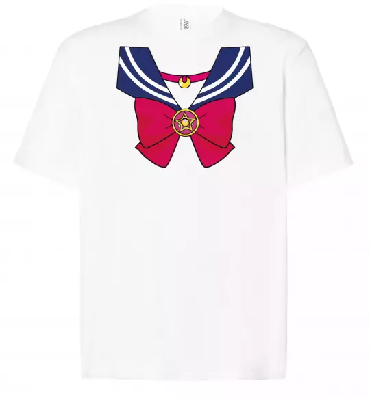 Футболка Оверсайз Sailor moon бант Белый фото