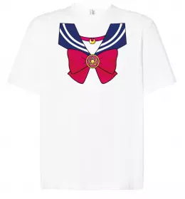 Футболка Оверсайз Sailor moon бант Белый фото