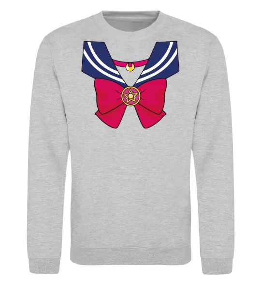 Світшот Sailor moon бант Сірий меланж фото