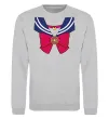 Світшот Sailor moon бант Сірий меланж фото