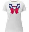 Жіноча преміум футболка Sailor moon бант Білий фото