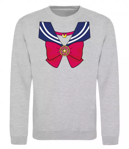 Світшот Sailor moon бант Сірий меланж фото