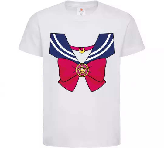 Дитяча футболка Sailor moon бант Білий фото