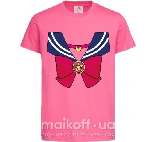 Детская футболка Sailor moon бант Ярко-розовый фото