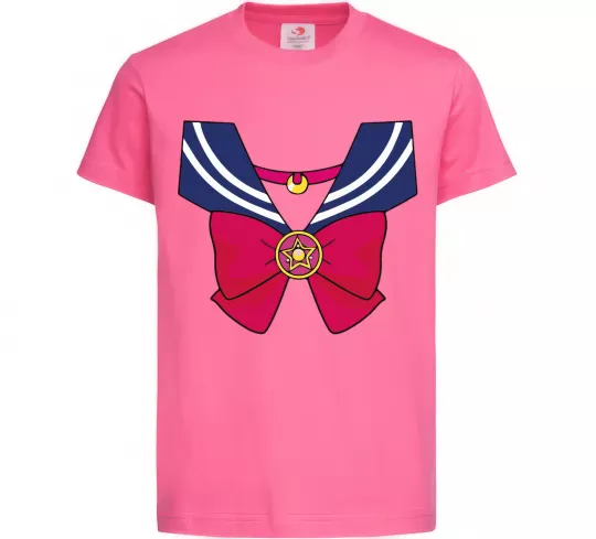 Дитяча футболка Sailor moon бант Яскраво-рожевий фото