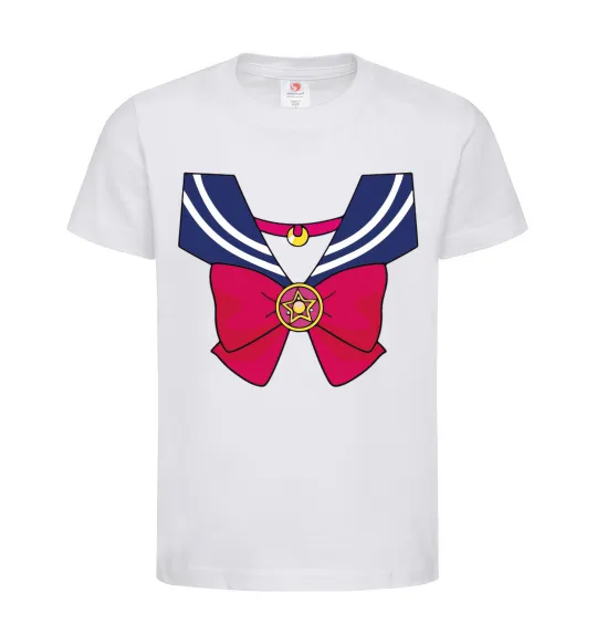 Детская футболка Sailor moon бант Белый фото