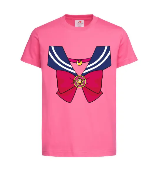 Детская футболка Sailor moon бант Ярко-розовый фото