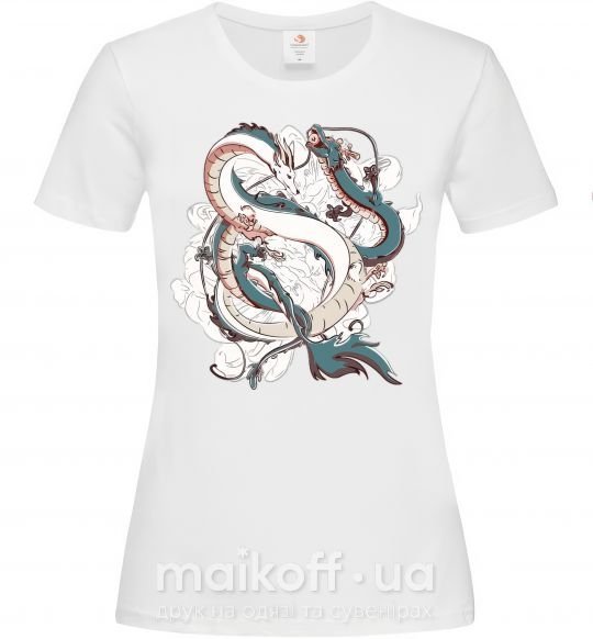 Женская футболка Драконы ghibli Белый фото