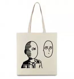 Еко-сумка One Punch Man yellow Бежевий фото