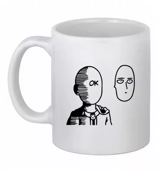 Чашка керамічна One Punch Man Білий фото