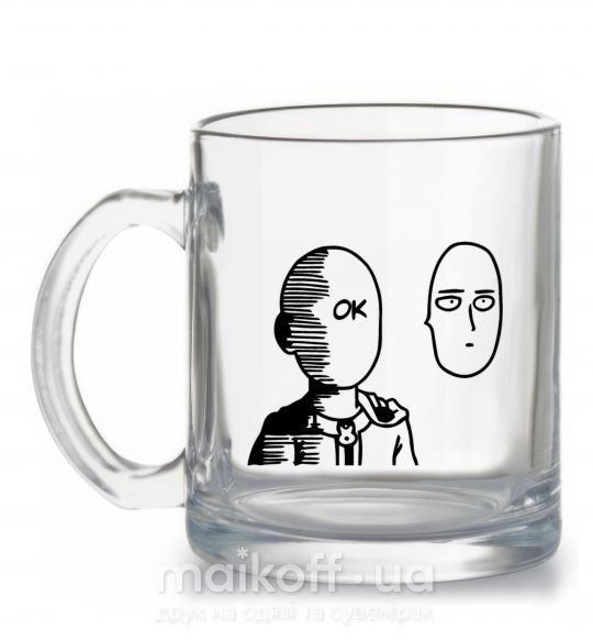 Чашка стеклянная One Punch Man Прозрачный фото