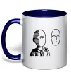Чашка с цветной ручкой One Punch Man Глубокий темно-синий фото