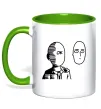 Чашка с цветной ручкой One Punch Man Зеленый фото