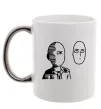 Чашка с цветной ручкой One Punch Man Серебро фото