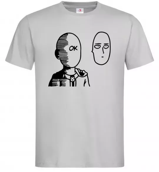 Чоловіча футболка One Punch Man Сірий фото