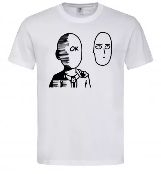 Чоловіча футболка One Punch Man Білий фото