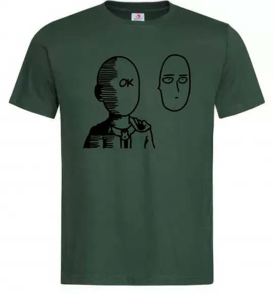 Чоловіча футболка One Punch Man Темно-зелений фото