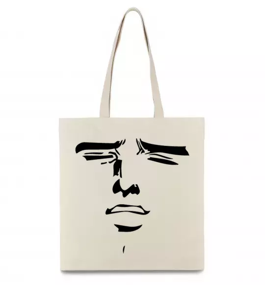 Еко-сумка Anime face Бежевий фото