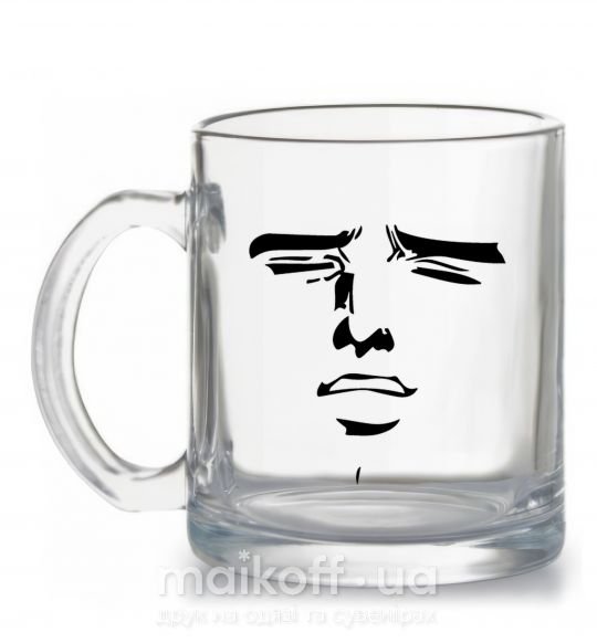 Чашка стеклянная Anime face Прозрачный фото