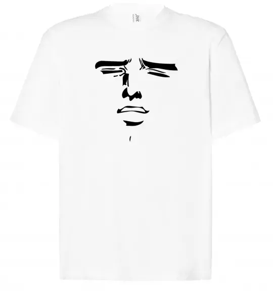 Футболка Оверсайз Anime face Білий фото