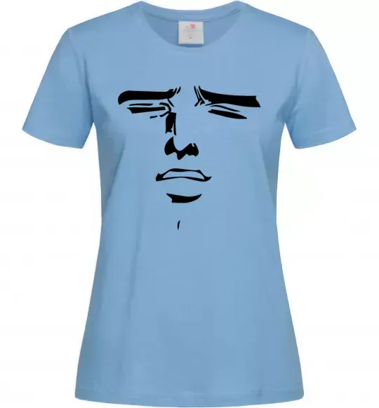 Женская футболка Anime face Голубой фото