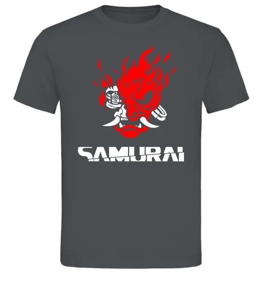 Мужская футболка Cyberpunk 2077 samurai Графит фото