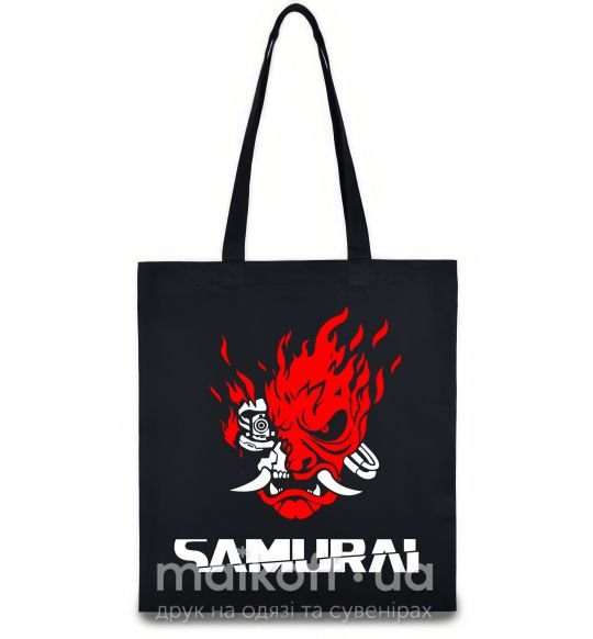 Еко-сумка Cyberpunk 2077 samurai Чорний фото