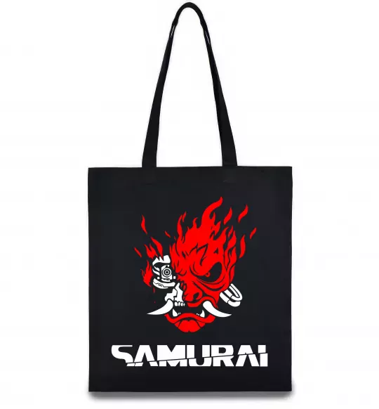 Еко-сумка Cyberpunk 2077 samurai Чорний фото