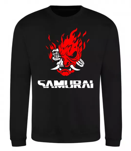 Світшот Cyberpunk 2077 samurai Чорний фото